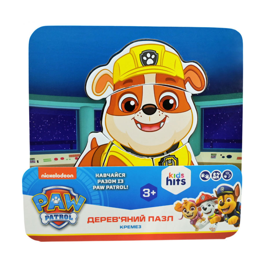 Дерев'яний пазл KidsHits Paw Patrol Кремез, 14.8*14.8*0.6 см, від 3 років (KH20/055)