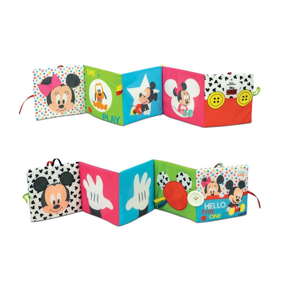Розвивальна м'яка книга-панорамка Clementoni Disney Baby з інтерактивними елементами, від народження, 29*20*5 см (17721)